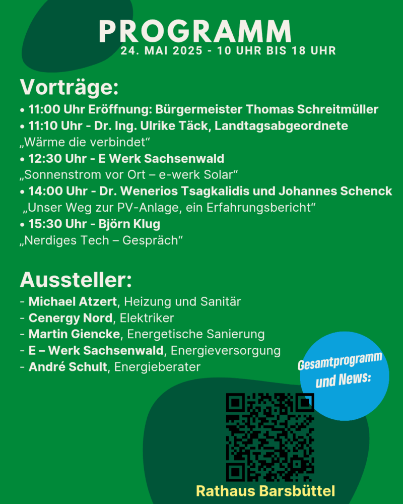 Energie und Wärmeforum in Barsbüttel am 24.05.2025
